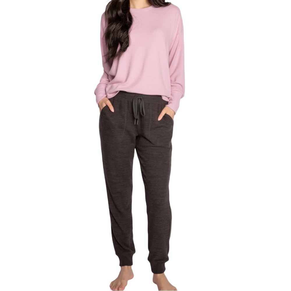 P.J. Salvage Women’s Charcoal Gray Cozy Loungewear Jogger Pants Small EUC